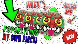 Agar.io - POPSPLITING MY OWN PIECE!!! // 2x NEW POPSPLIT TRICKS - POPSPLIT GLITCH/HACK