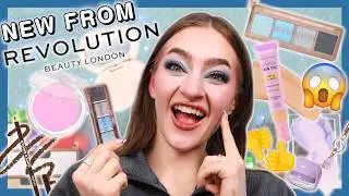 Testing All The NEW Products From Makeup Revolution!! (skin tint, powder pop, mini icon palette)