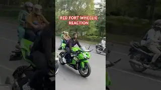 First time Red Fort wheelie #shorts #viral #zx6r #kawasaki
