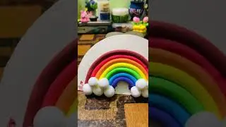 Rainbow🌈 #clay #easy #clayart #shorts #goodtimes2