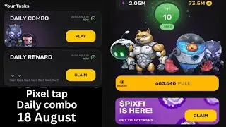 PIXEL TAP BY PIXELVERSE DAILY COMBO CARDS 18 AUGUST 2024