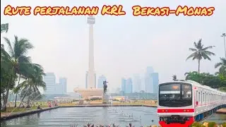 Rute perjalanan kereta commuter Line (KRL) dari Bekasi menuju Monas#commuterline #krlcommuterline