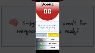 🏆Solved 49 Mixed problems | Medium Level | 300 Seconds #mathaholic! Play and Lead the Leaderboard