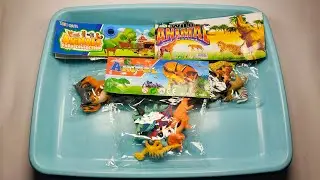 Animal Toy Collection : Colorful Diorama 🐄🐅🦖 | ASMR 🍃