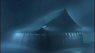 Heavy Night Rain Pouring on a Japanese House 🌧️ Intense Rain Ambience (No Music)