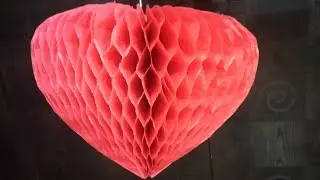 How to make Beautiful Paper Honeycomb Heart Shape