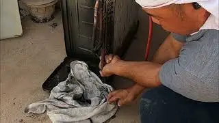 FLUSHING AIR CONDENSER AND INSTALL SECOND-HAND LG 18,000 BTU SPLIT TYPE