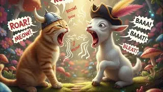 The ultimate voice battle: cat roar vs. goat bleat!🎤🔥