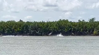Sekali Lagi.Detik&sup2; Mencemaskan Bot Laju Melambung Tinggi.SARIKEI POWER BOAT RACE 2025