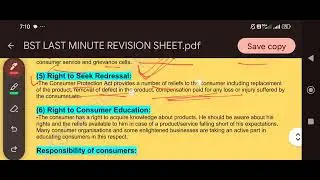 BST 16  Ch 12 consumer protection act class 12 Last Minute Revision Business Studies 