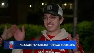 Wolfpack fans celebrate despite the loss against Purdue in Final Four