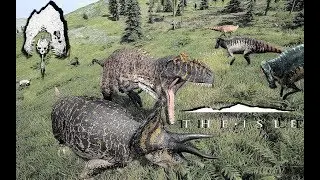 The Isle: GIGA HUNTS HUGE TRIKE HERD, Can We Get Past the Wall Of Horns? - Teutonic 1