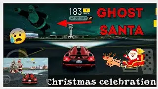 😰'Santa' ghost in extreme car driving simulator new update | christmas celebration | #gaming #ghost
