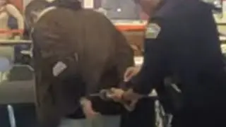 LAX airport police you can not hit your wife