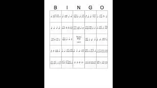 Rhythm/Conversational Solfege Bingo - Unit 2