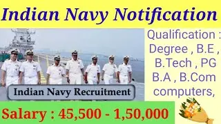 Latest Government Job Notification in Indian Navy