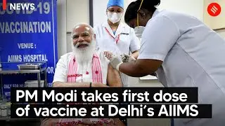 PM Modi takes first dose of vaccine at Delhi&rsquo;s AIIMS