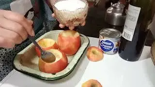 Como hacer Manzanas Asadas