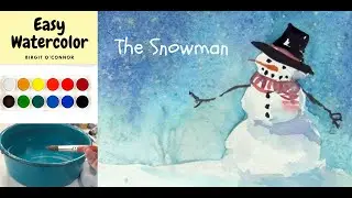 Easy Watercolor Snowman for Kids | Fun Winter Painting Tutorial