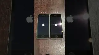 iPhone 5s on iOS 7 vs iOS 9 boot up test #shorts #iphone5s #ios7 #ios9