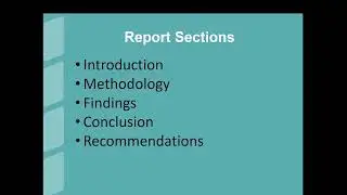 Short Report: sections and headings