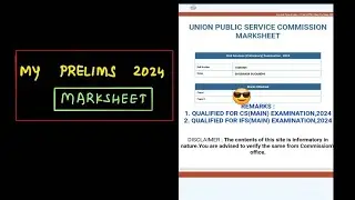 🤫Reavealing My UPSC PRELIMS 2024 Marksheet🔥💀