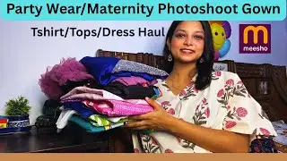 Maternity Photoshoot gown 😍 Meesho haul | Swati ka Style 🎀 #meeshohaul #gown #birthdaydress 