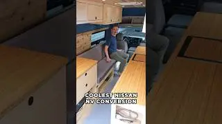 Super cool Nissan NV3500 camper van conversion with transforming furniture build by Camp N Car 🚐