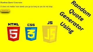 Random Quote Generator using Html, CSS and JavaScript #coding #programming #html #javascript #css