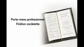 Porte-menu finition cordelette &ndash; D&eacute;monstration d&rsquo;un menu restaurant sur mesure | La Factory Menu