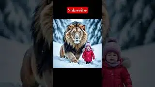 Lion with a little girl. #lion #lions #friendship #friends #friend #friendshipgoals #girl #girls