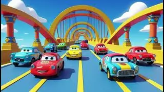 🚗🌉 Toy Cars Crossing the Bridge | Nursery Rhymes & Kids Songs 🎵