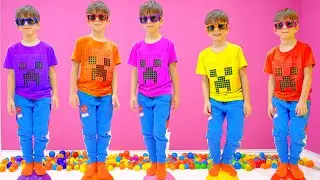 Five Little Monkeys Jumping On The Bed Song With Colors I Nursery Rhymes & Kid Songs