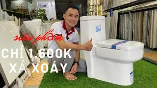 Bồn Cầu Giá Rẻ Xả Xoáy 2 Cửa Siêu Mạnh Chỉ 1.600k Khuyến Mãi 20Bộ Đầu Tiên