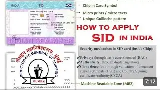 how to apply for a SID card for Indian seafarer #in quick way #brazill and uk sid appointment