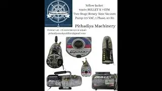 Yellow Jacket 93600 BULLET X 7 CFM Two-Stage Rotary Vane Vacuum Pump1 Phase,60 Hz#youtubeshorts #yt