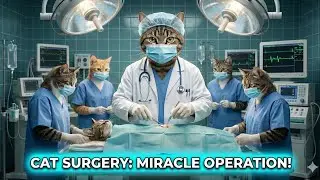 CUTE CAT DOCTOR GOING TO Hospital  for Emergency PATIENT TREATMENT #cat #doctor #shorts #story #ai 