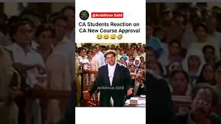 CA New Course Approval ft. Tareek pe Tareek 😂 | CA New Course Applicablity | CA Memes funny video 😆