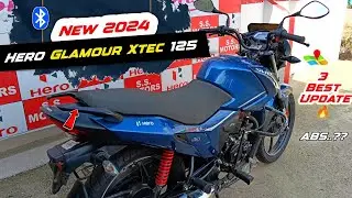 New Bs7 Model Hero Glamour Xtec 125 Blue Colour 2024 Review🔥|Abs मिलेगा?|New Features Price Mileage