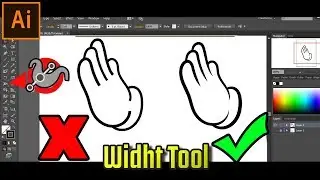 Tutorial Menggunakan Width Tool adobe illustrator #FAUZI08