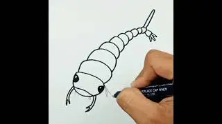How to draw Mosquito Larva #shorts