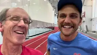 Craig Engels on the new track at Boston University