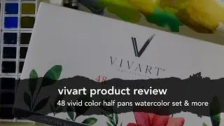 Обзор продукции Vivart — 48 акварельных полукисточек #productreview #watercolor