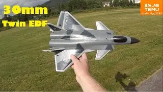 Temu J20 - FX9630 Twin 30mm EDF RC Jet - Review video - Easy RC plane to fly