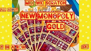 All new monopoly gold,   Six in a row..  win..?