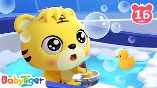 Bath Song 🛀🛀 | Wheels On The Bus 🎶 | Nursery Rhymes | Animals Songs | Educational Video - BabyTiger