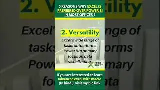 5 Reasons Why Excel Is Preferred Over Power BI In Most Offices #shorts #ytshorts #exceltips
