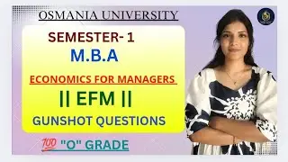 EFM | ECONOMICS FOR MANAGERS | IMPORTANT QUESTIONS | MBA | SEMESTER-1 | OU | ‎⁨@shivanipallela⁩  