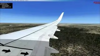 737NGX with FSPassengers  Landing At Stockton Metropolitan KSCK FSX