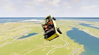 BeamNG.Drive - instantly accelerate a vehicle to 1300 MPH